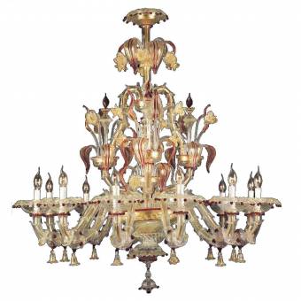Люстра Arte di Murano 7767/12 Cristallo Rosso Oro